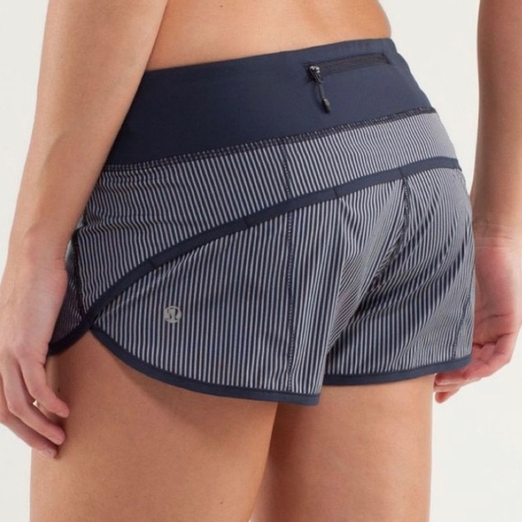 lululemon athletica Pants - Lululemon Speed Short Wagon Stripe Inkwell Blue
